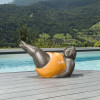 Statue femme contemporaine orange