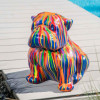 Statue de jardin déco moderne bouledogue 40cm trash