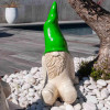 Gnome jardin déco assis 50cm vert