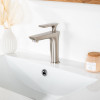 Mitigeur lavabo salle de bain Ems nickel brossé