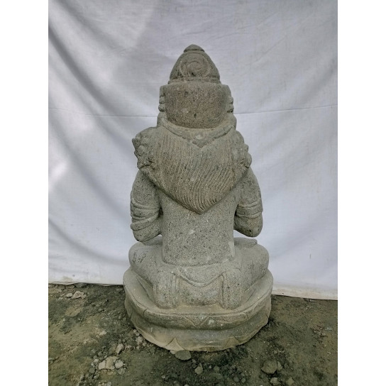 Statue de jardin déesse dewi sri en pierre volcanique 100 cm