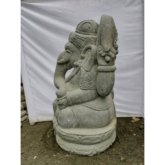 Statue de jardin en pierre ganesh extérieur 100 cm