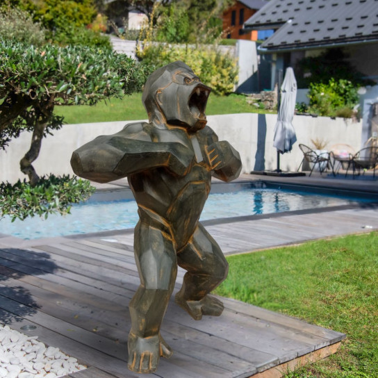 Statue gorille kong black antique 150 cm