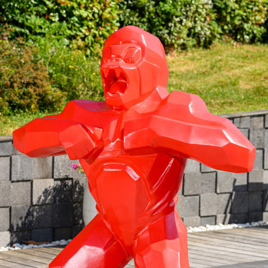 Statue gorille kong rouge 150 cm