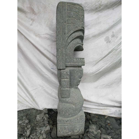 Tiki polynesien statue en pierre 1m