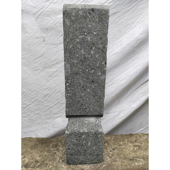 Visage moaï allongé en pierre 60 cm