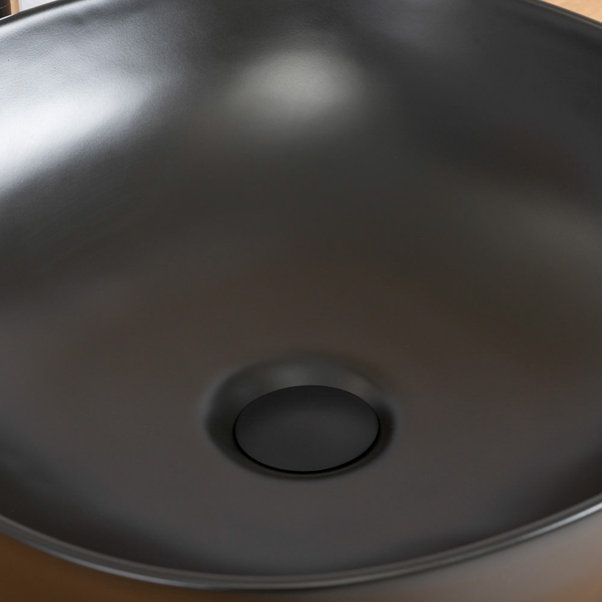 Siphon lavabo avec bonde clic clac et trop plein noir - Primagran