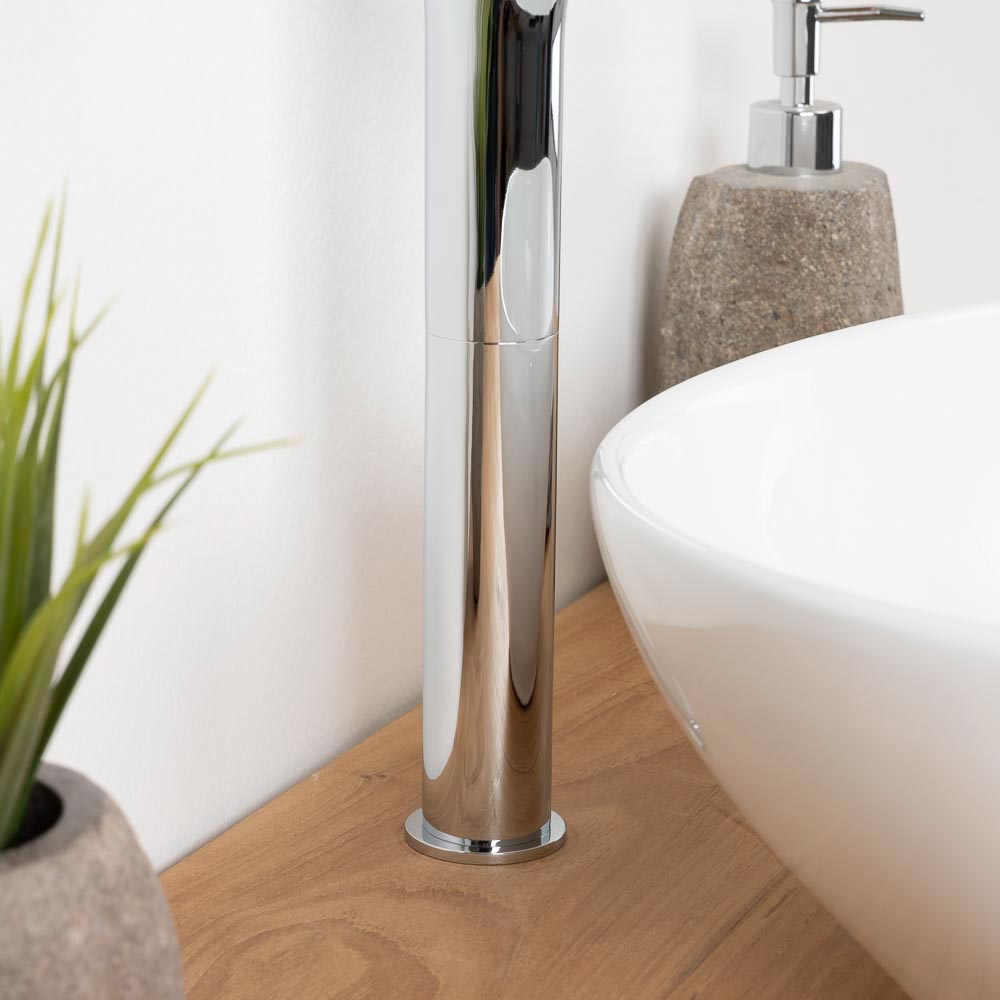 Robinet de salle de bains pour lavabo à poignée unique Rubi Saïda 9 avec  drain - Chrome – Renoz