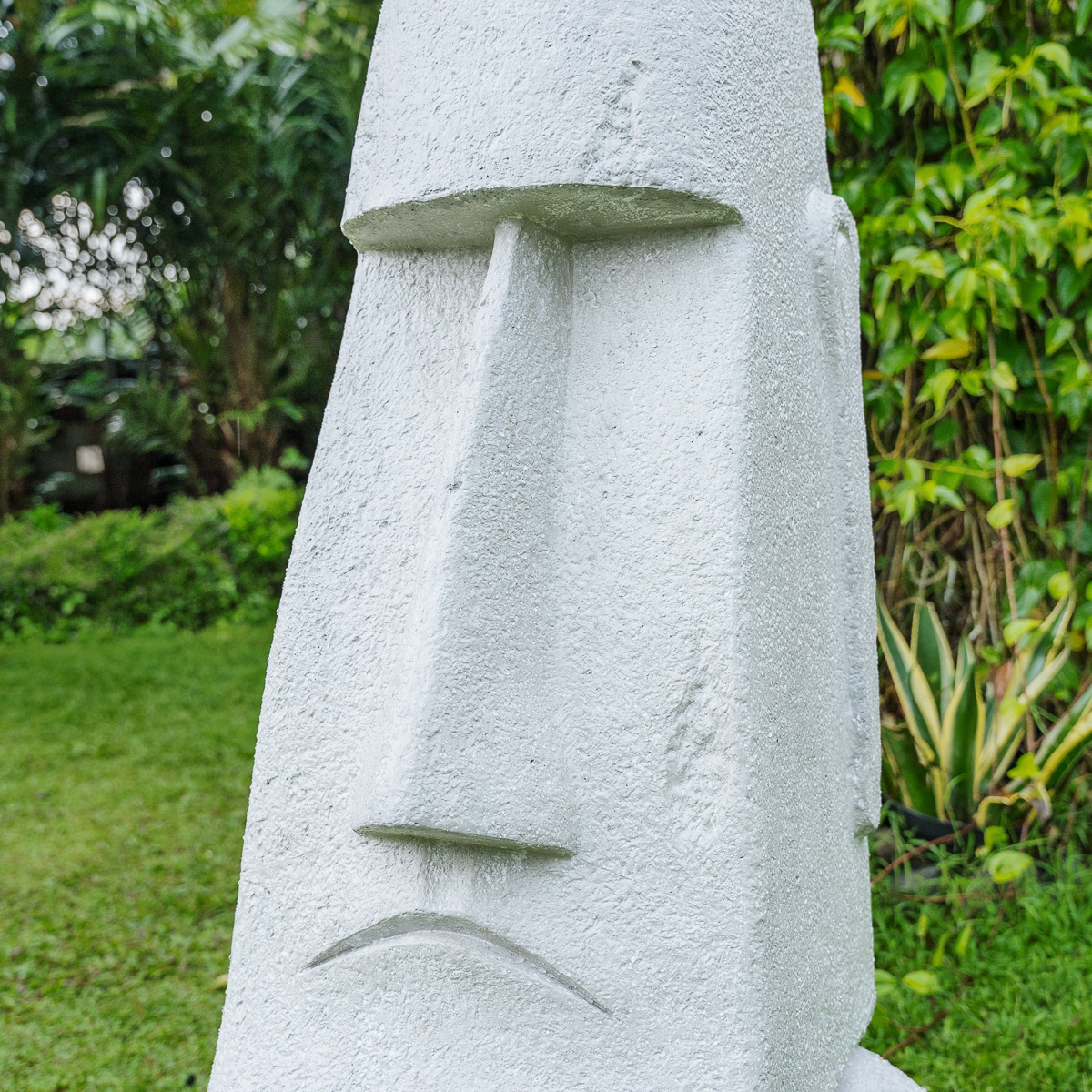 Statue de jardin moai géant de l'île de pâques en fibrociment 2m