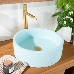 Lavabo de hormigón azul 38cm - Nox