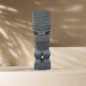 Tiki polynesien statue en pierre 1m
